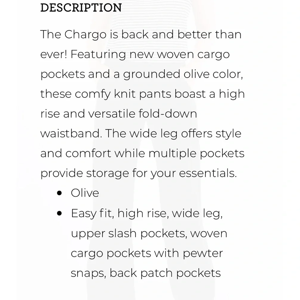 CAbi Olive Chargo Pants - Picture 8 of 9